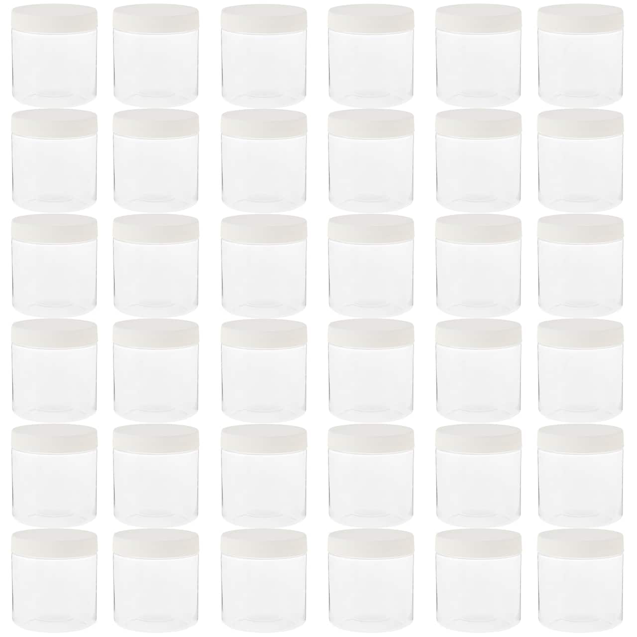 36 Pack: Plastic Storage Jar by Simply Tidy™, 8oz.